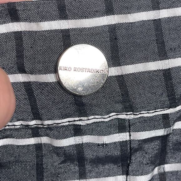 KIKO KOSTADINOV Grey White Check Cargo Pants In Lead Black Sz L - Picture 6 of 11